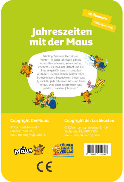 Lochkasten Kartensatz Jahreszeiten mit der Maus vom Kölner Lernspielverlag - Detailansicht 1