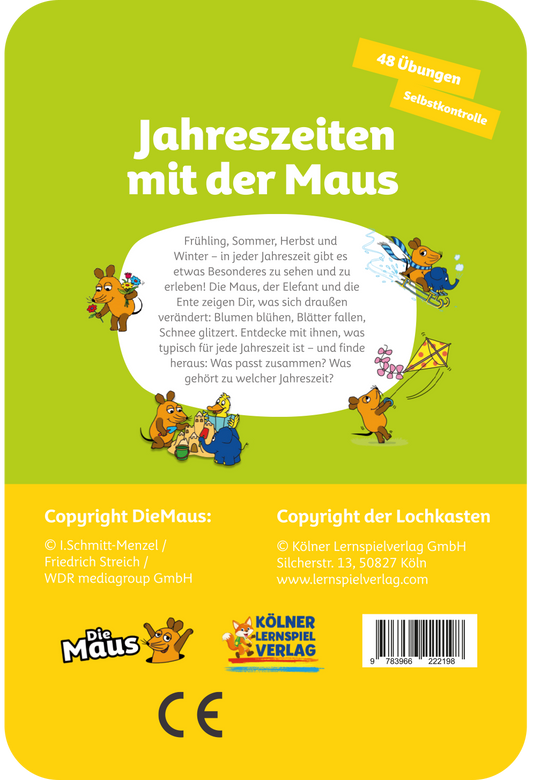 Lochkasten Kartensatz Jahreszeiten mit der Maus vom Kölner Lernspielverlag - Detailansicht 1