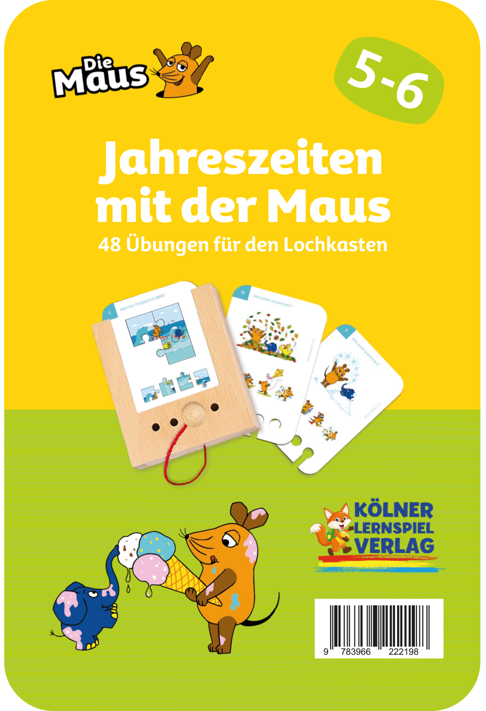 Lochkasten Kartensatz Jahreszeiten mit der Maus vom Kölner Lernspielverlag