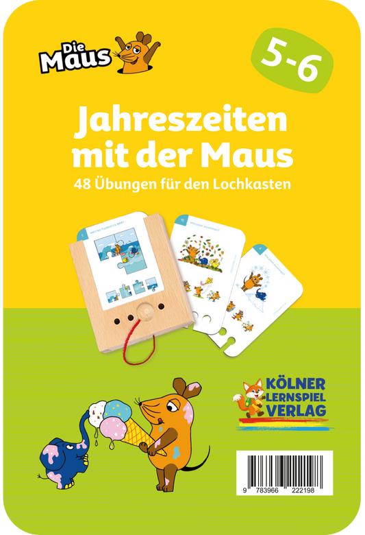 Lochkasten Kartensatz Jahreszeiten mit der Maus vom Kölner Lernspielverlag