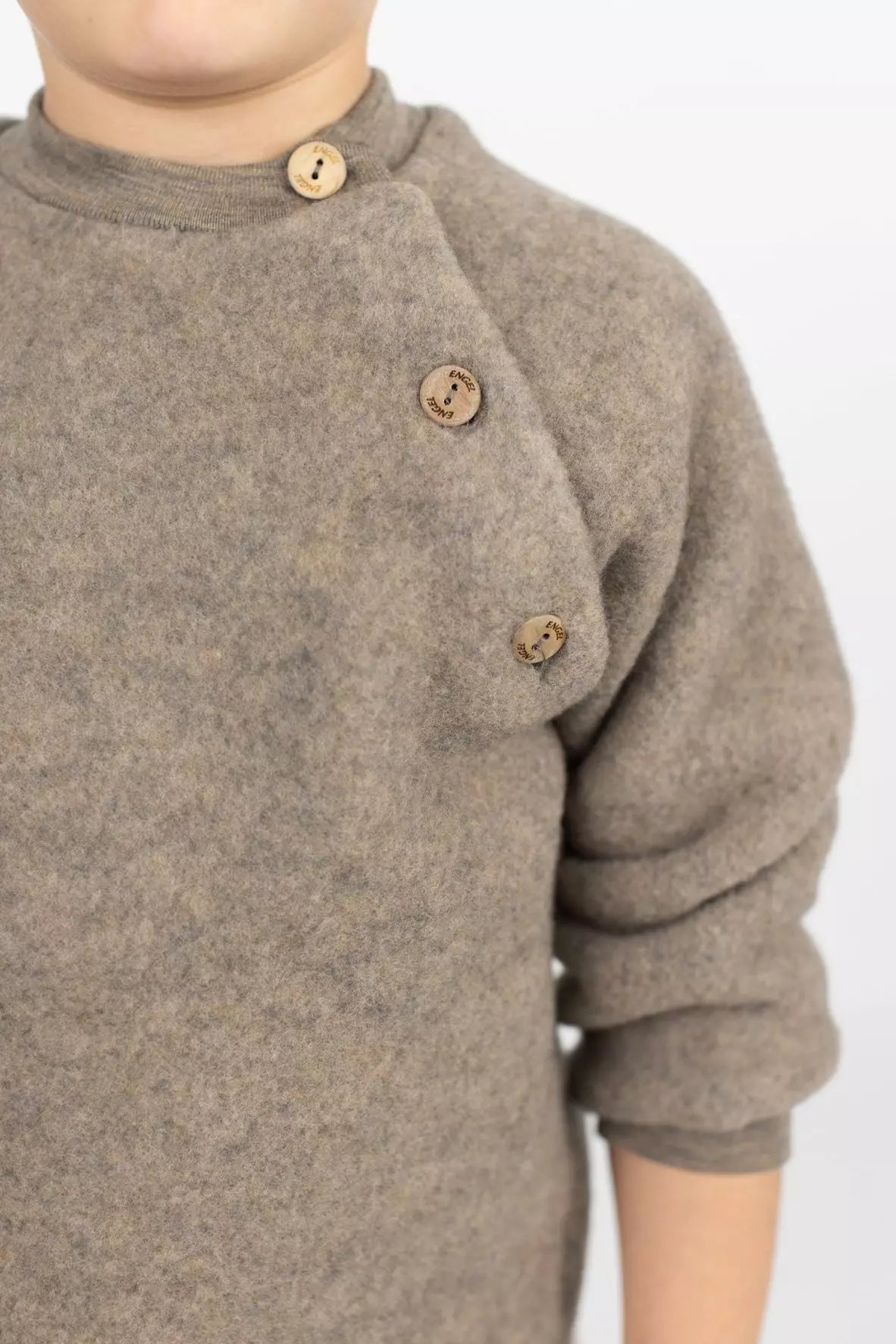 Merino fleece sweater | walnut melange