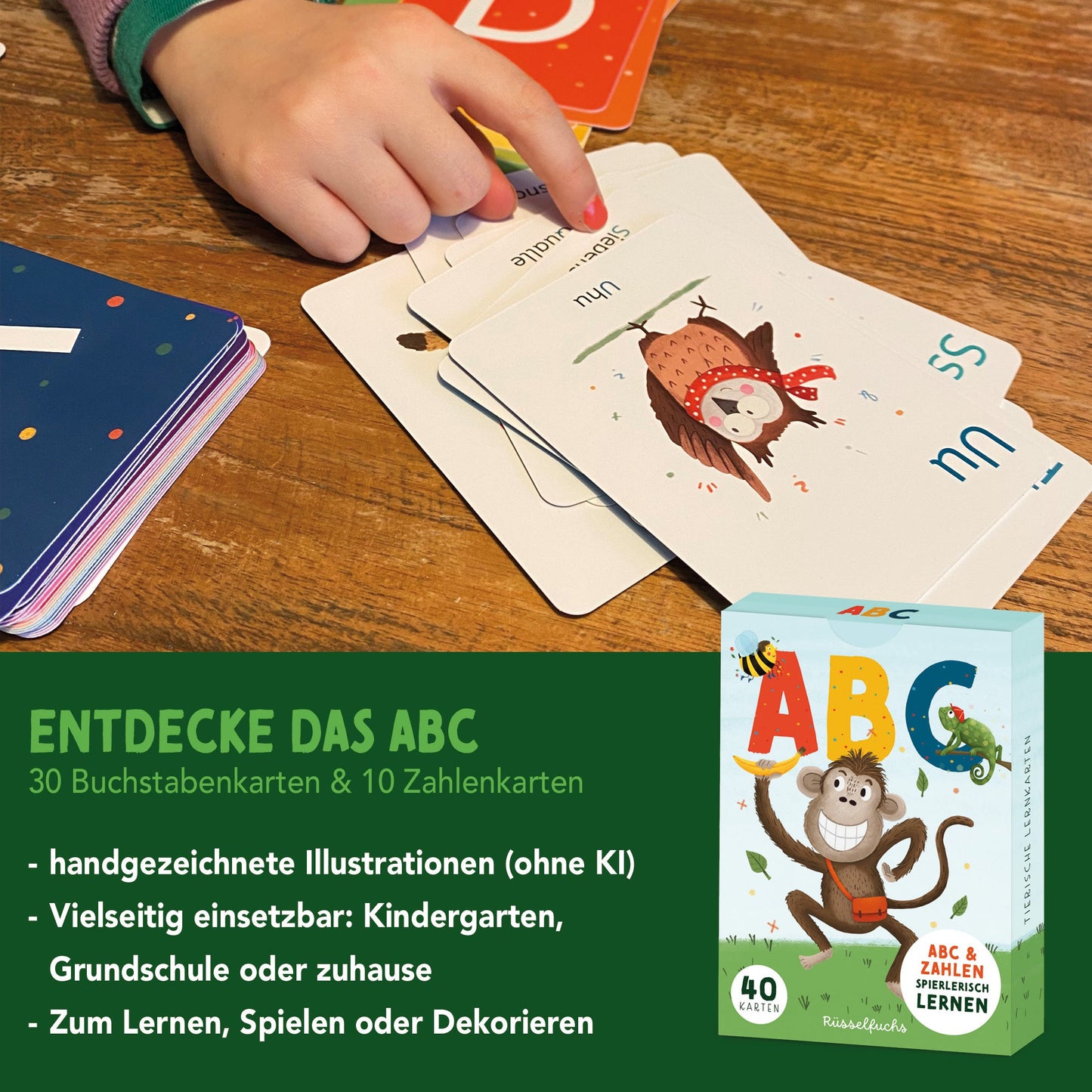ABC- und Zahlenkarten im Überblick