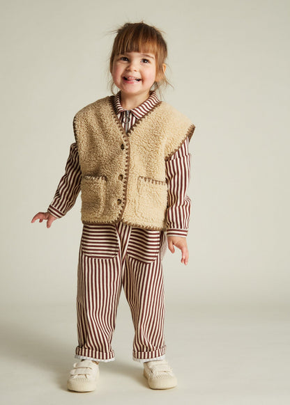 Amos Folk Gilet | Sand