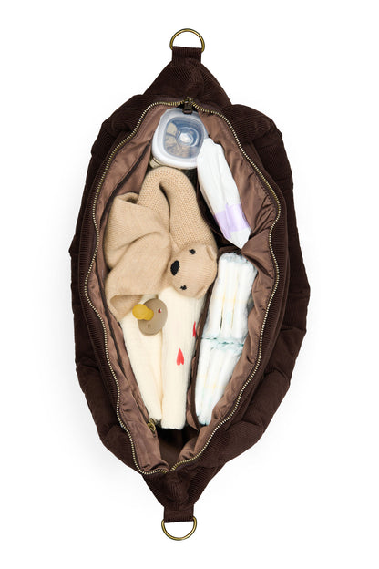 Borsa fasciatoio Rib Puffy | Marrone scuro