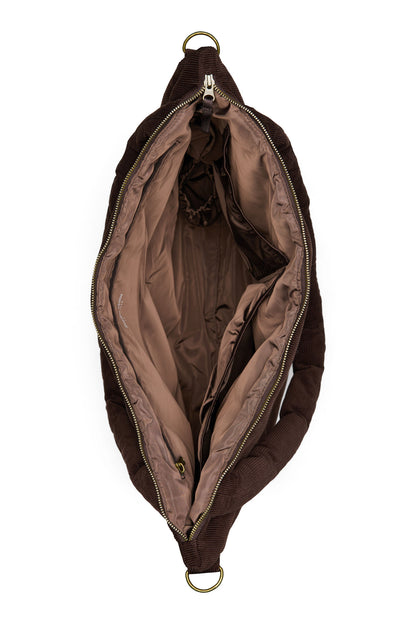 Borsa fasciatoio Rib Puffy | Marrone scuro