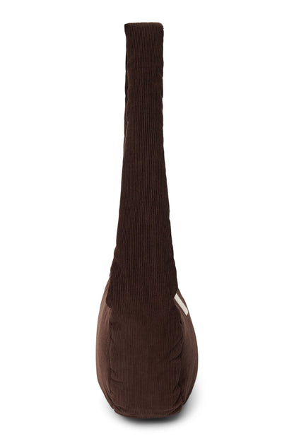 Rib Puffy Mini Cross Body Bag | Dark Brown