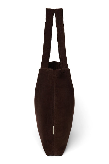 Rib Puffy Mom Bag | Dark Brown