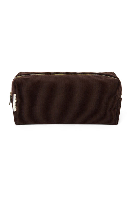 Rib Puffy Pouch | Dark Brown