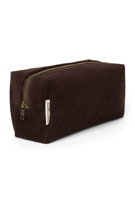 Rib Puffy Pouch | Dark Brown