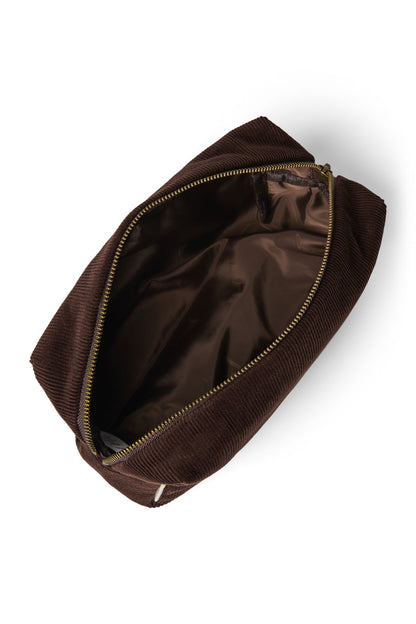 Rib Puffy Pouch | Dark Brown