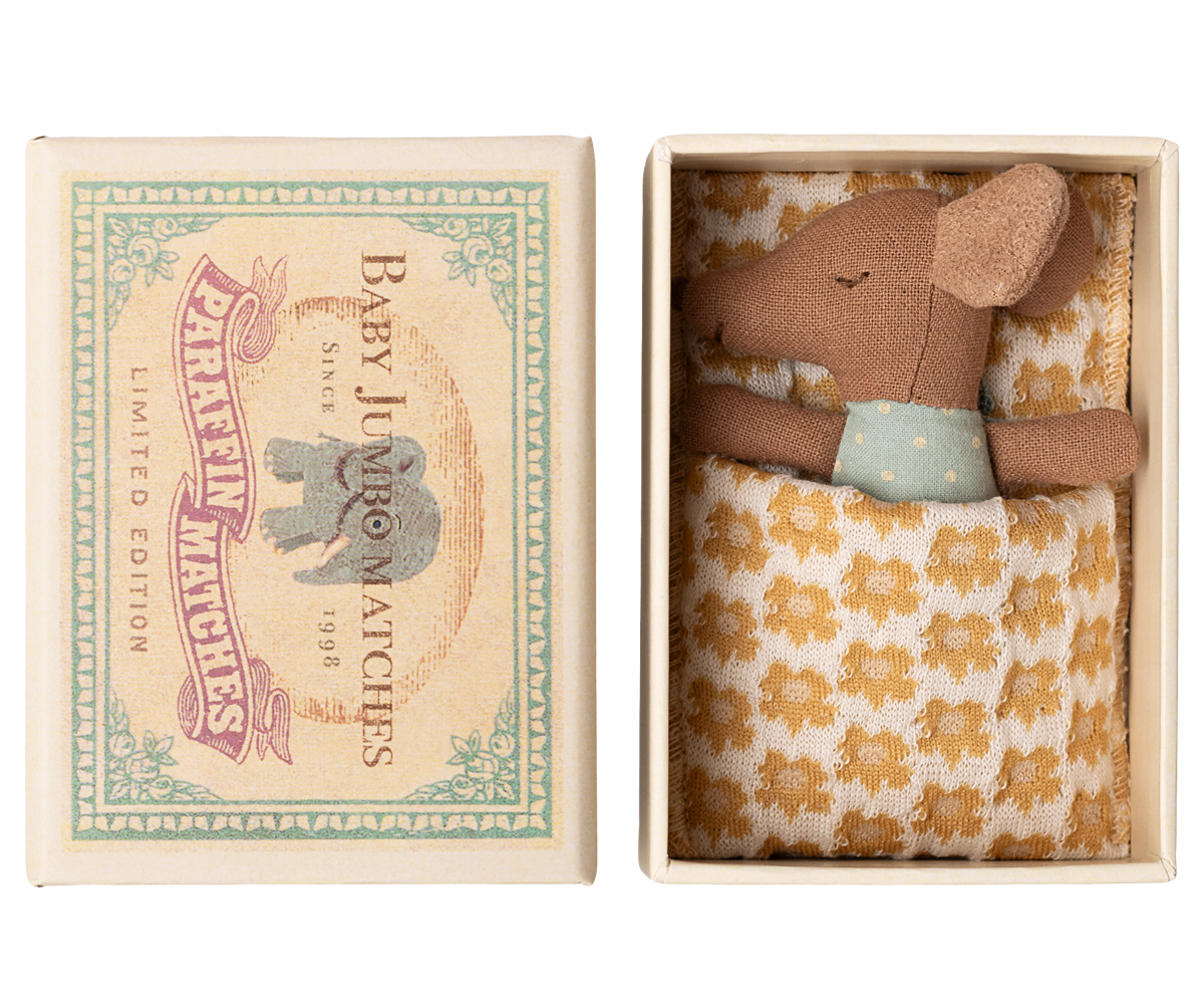 Sleepy wakey Baby Maus in Streichholzschachtel | Blau