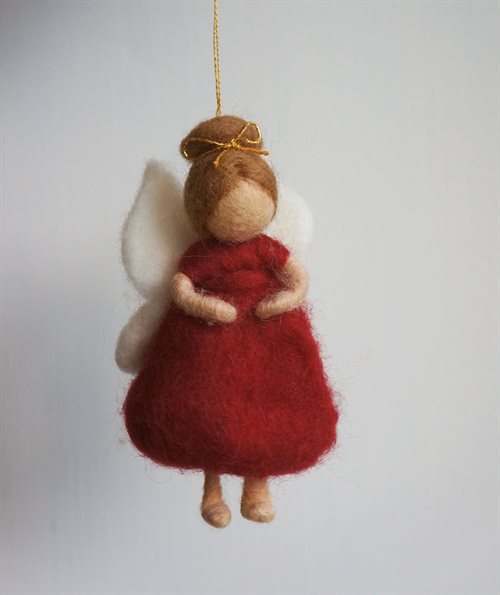 Gamcha Christbaumanhänger Engel Dunkelrot