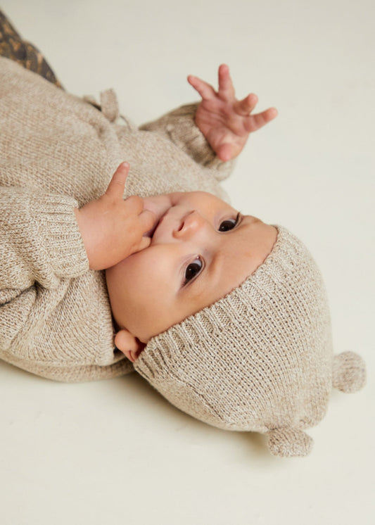 Hampton Wrap Cardigan Set | Oat