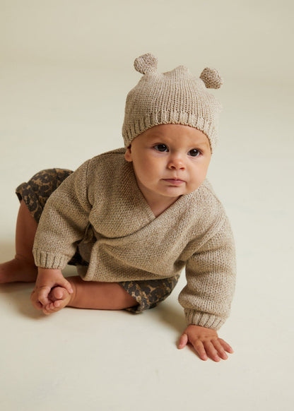 Hampton Wrap Cardigan Set | Oat