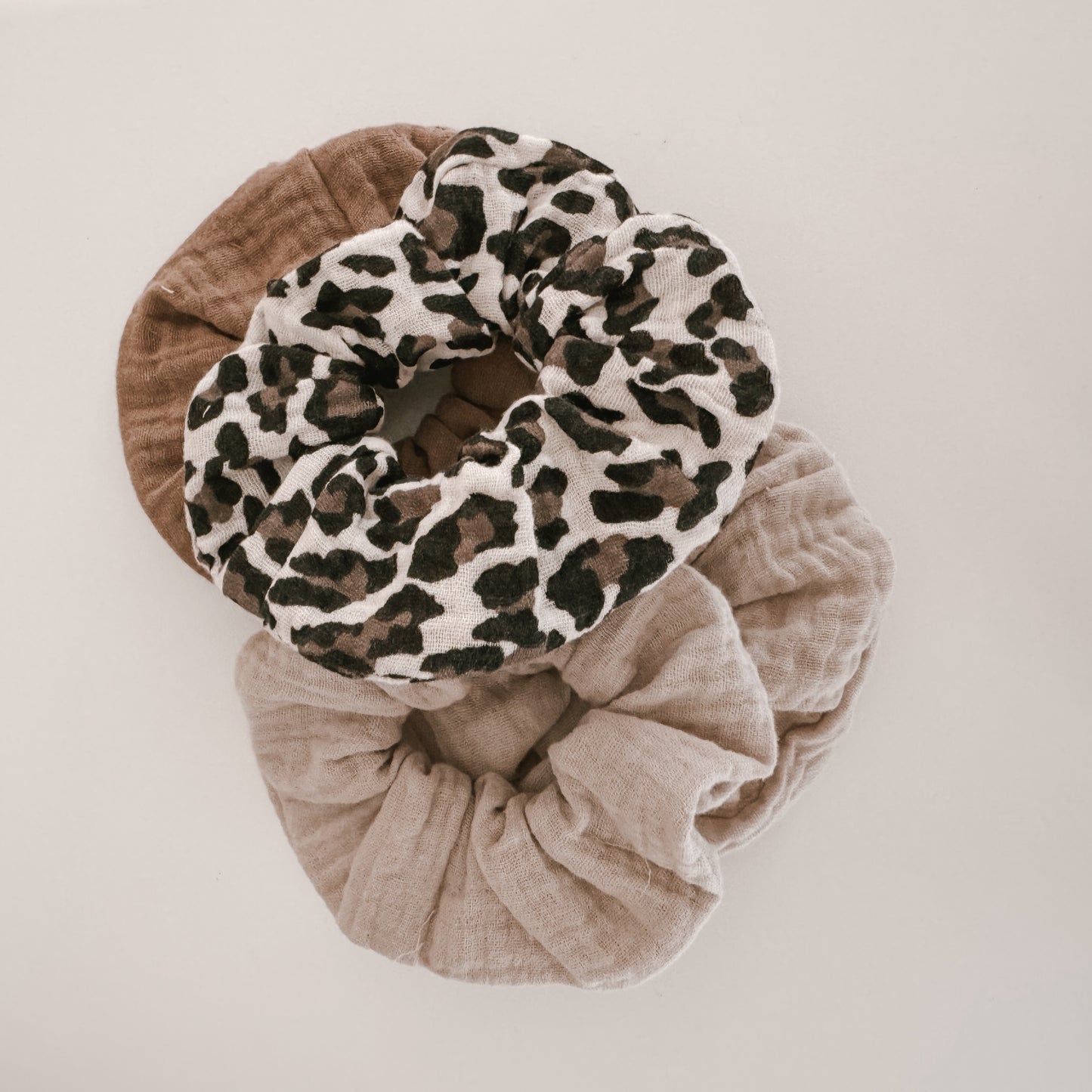 FRICKZACK Scrunchie Musselin | leo schwarz - Accessoires