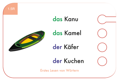 Weitere Beispielkarte Erstes Lesen von Wörtern