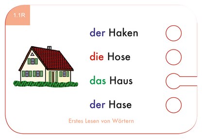 Beispielkarte Erstes Lesen von Wörtern