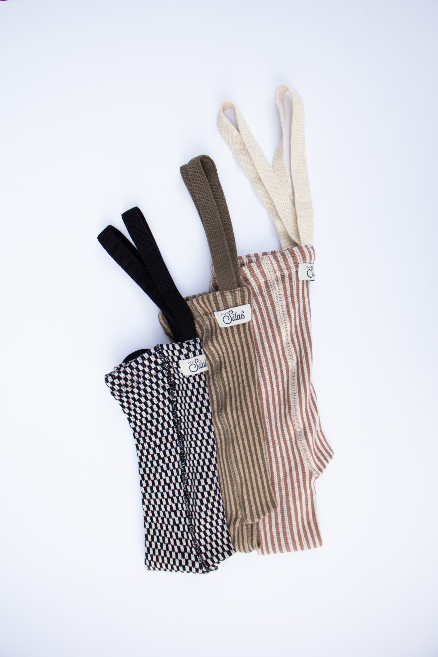 Strumpfhose mit Träger Footless | Black x White Checked