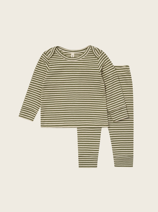 Base Layer Set (Longsleeve + Leggins) | Fern Stripes