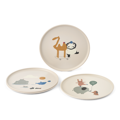 Lot de 4 assiettes pour enfants Remco | Autour du monde Sandy
