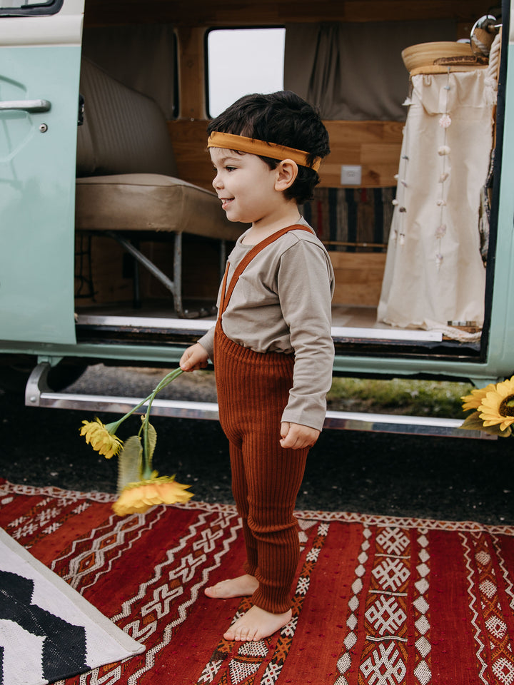 Hippy Footless Tights with Straps | Cinnamon