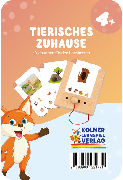 Lochkasten Kartensatz Tierisches Zuhause vom Kölner Lernspielverlag