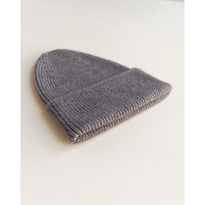 Graue Strickmütze von Otter für Erwachsene, Modell Beanie Fonzie