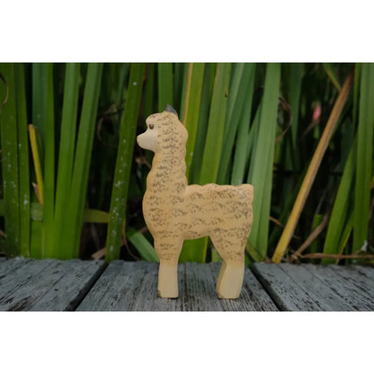 Helles braunes, strukturierte Alpaka-Holzspielzeug für Kinder, Produkt Alpaka