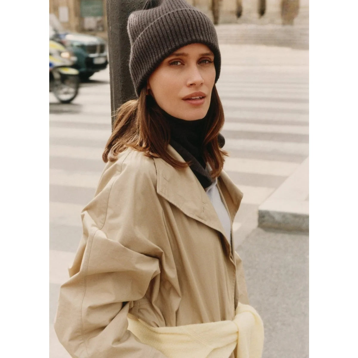 LOVEM AMI BEANIE Kaschmirmütze in Braun – Ansicht 2