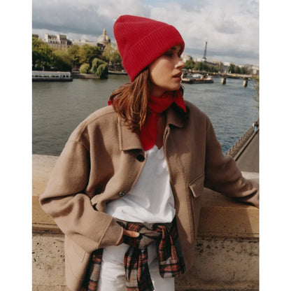 LOVEM AMI BEANIE Kaschmirmütze in Rot – Ansicht 2