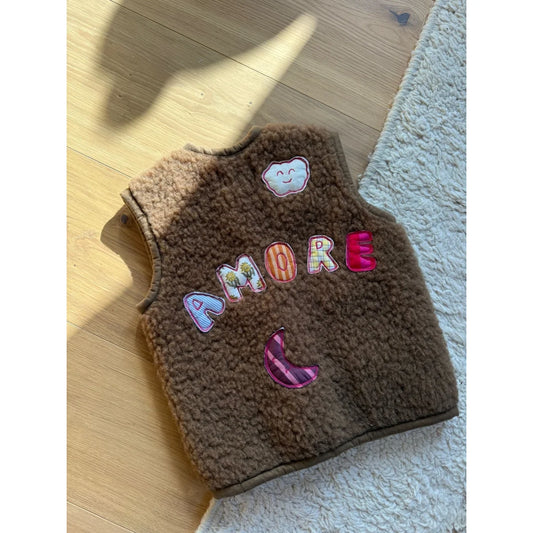 AMORE Wollweste Kids | Kastanie