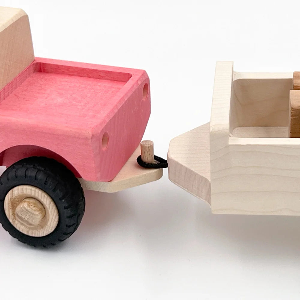 Hölzernes Spielzeug-LKW mit Anhänger MAX Zubehör für Kinder geeignet
