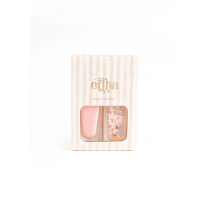Rosa Nagellack-Set Aquabelles mit Blumen und Gold von Efina