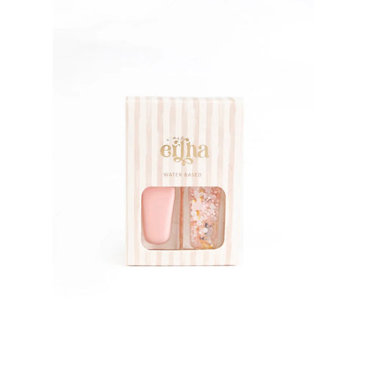 Rosa Nagellack-Set Aquabelles mit Blumen und Gold von Efina