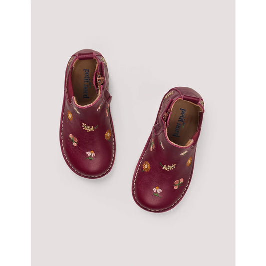 Autumn Flower Ankle Boot | Fuschia