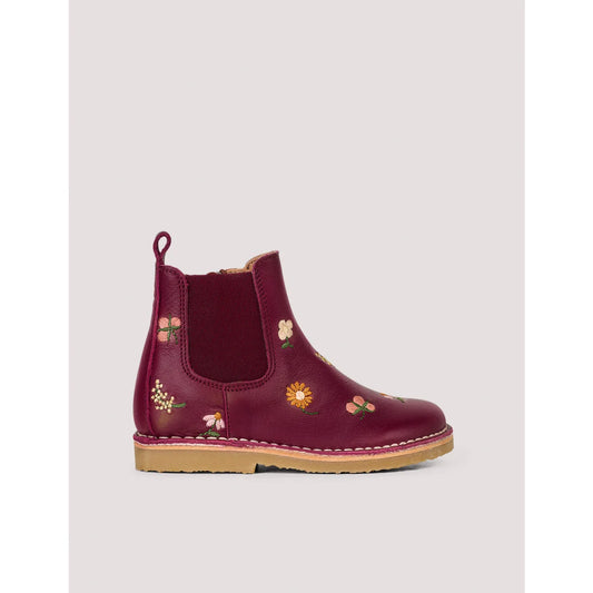 Autumn Flower Ankle Boot | Fuschia