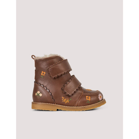 Autumn Flower Scallop Winter Boot | Hazelnut