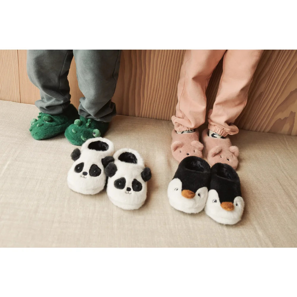 Kinder Tiermuster-Plüschhausschuhe in verschiedenen Designs, Aviaja Panda Slippers