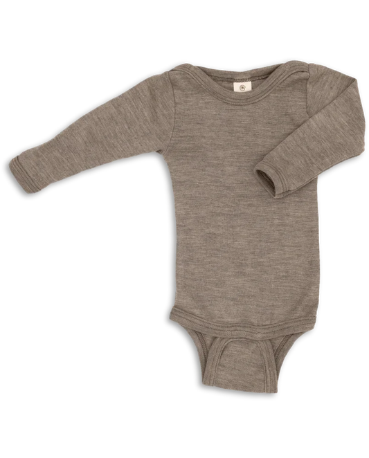 Engel Baby Body Langarm | walnuss - Baby Body