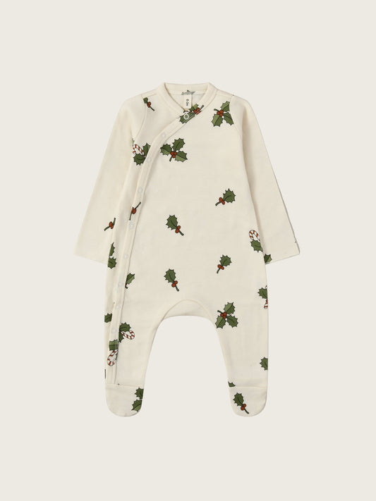 Baby Sleepsuit Footed | Christmas Holly