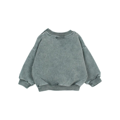Grünes Acid-Wasch Sweatshirt aus Baumwolle für Babys im Produkt Baby Fun Sweatshirt