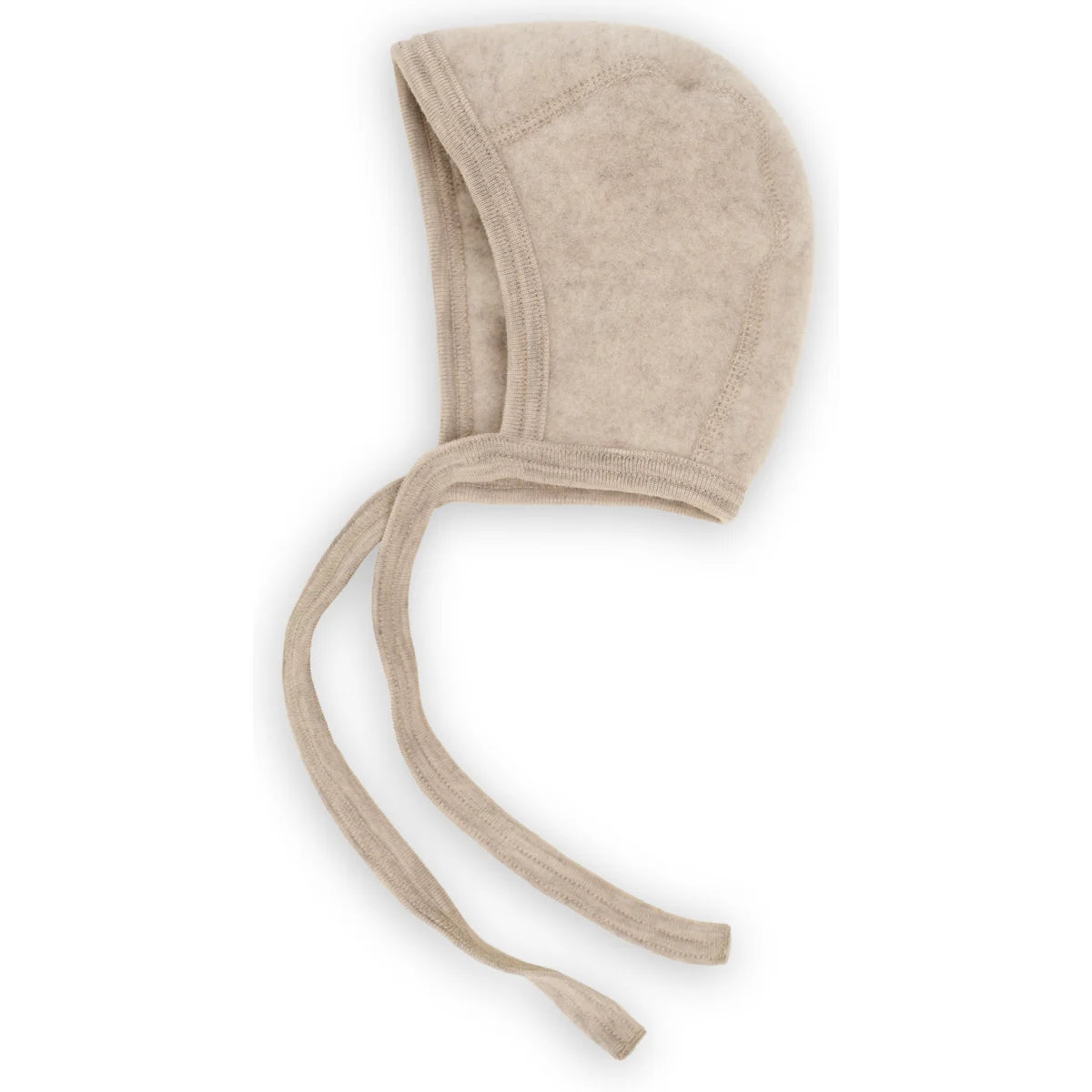 Engel Baby-Häubchen Wollfleece in Sand Melange