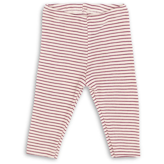 Engel Baby-Leggings aus Merinowolle und Seide in Natur und Orchidee