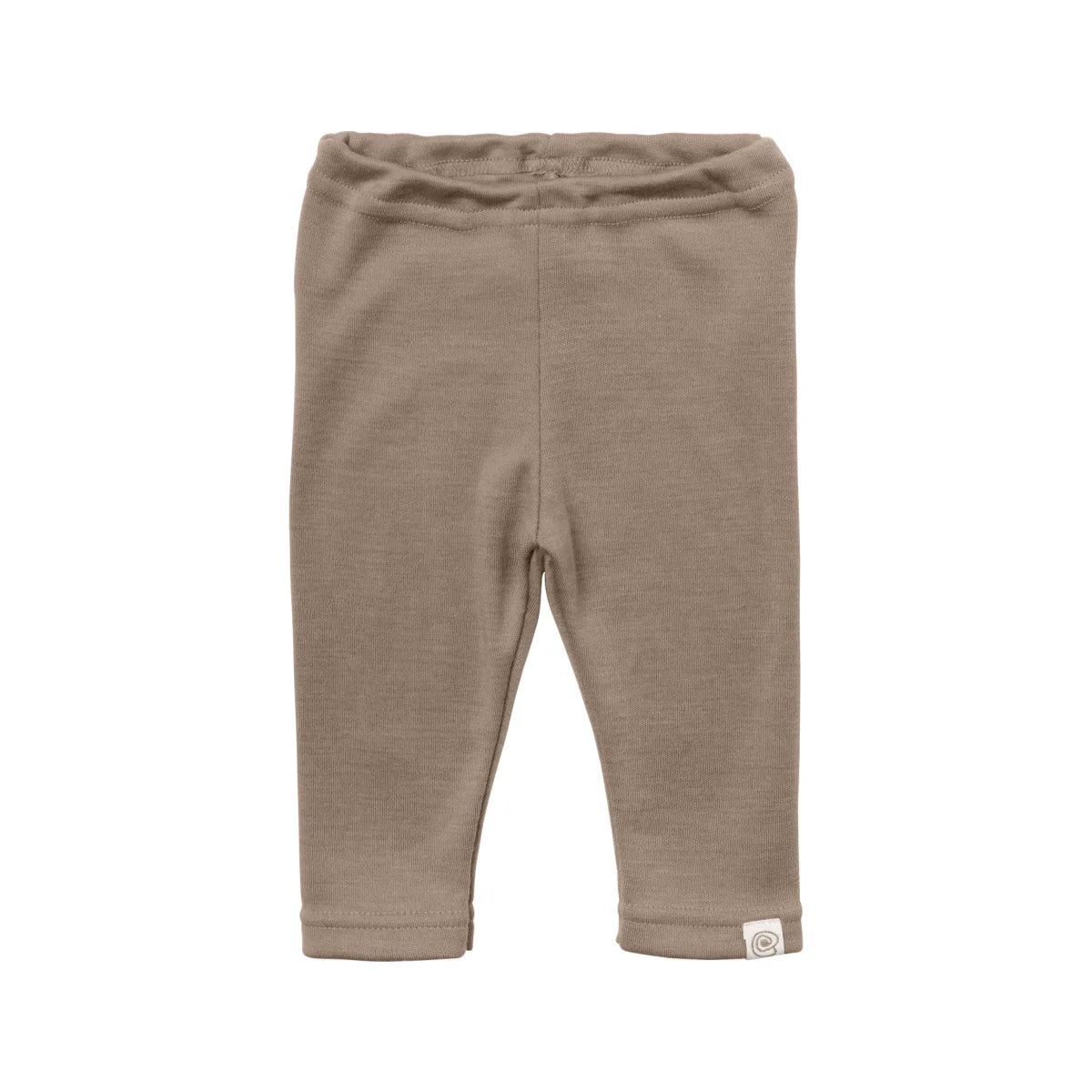 Beige gerippte Baby-Leggings Sand mit weichem Gummibund und subtiler Textur