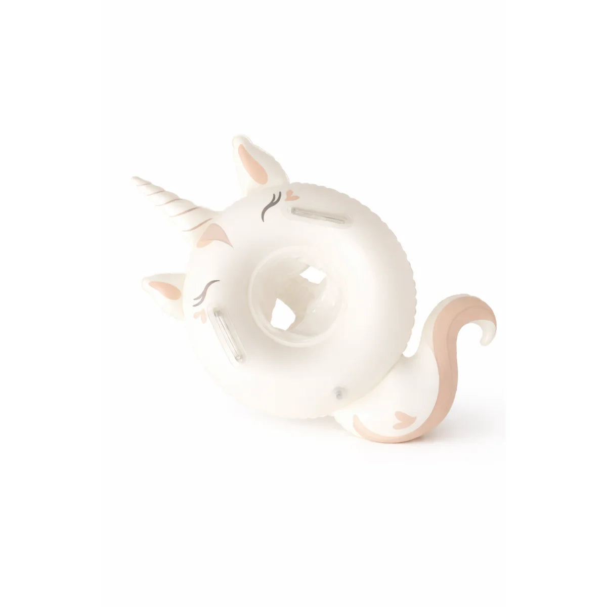 Baby-schmimmingring sweet unicorn weiß mit pinken akzenten ideal für ökologische baby- & kinderprodukte