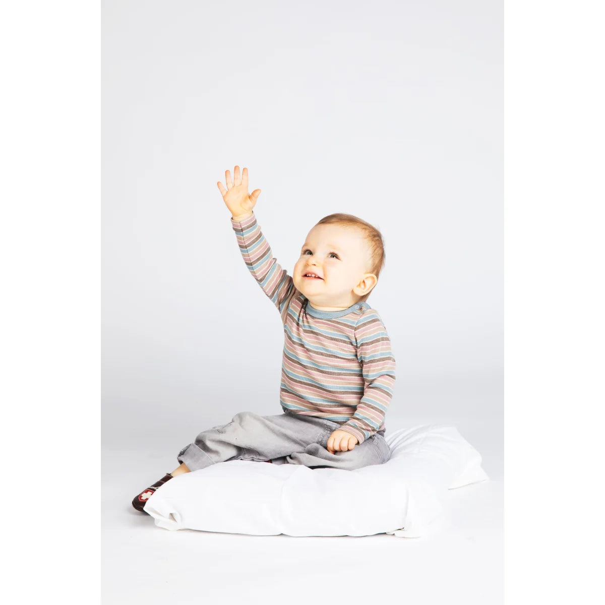 Engel Baby-Shirt Pastellcolour geringelt Detailansicht