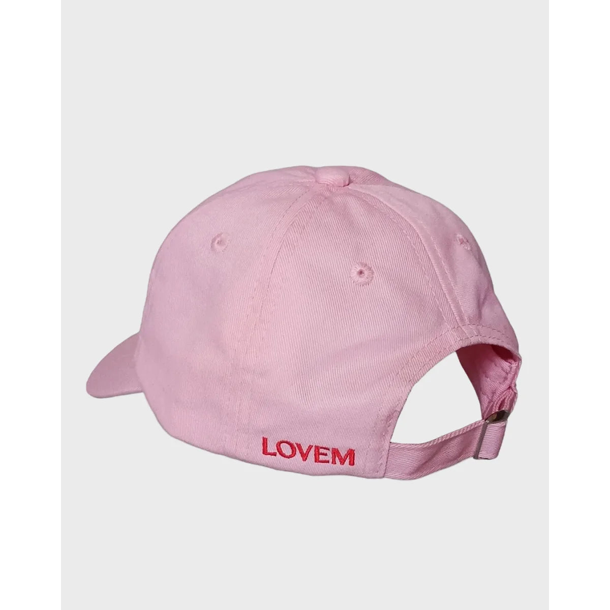 Rosa BABYCCINO CLUB kinder cap aus weicher baumwolle mit roter lovem stickerei auf der rückseite nachhaltige babykleidung schweiz