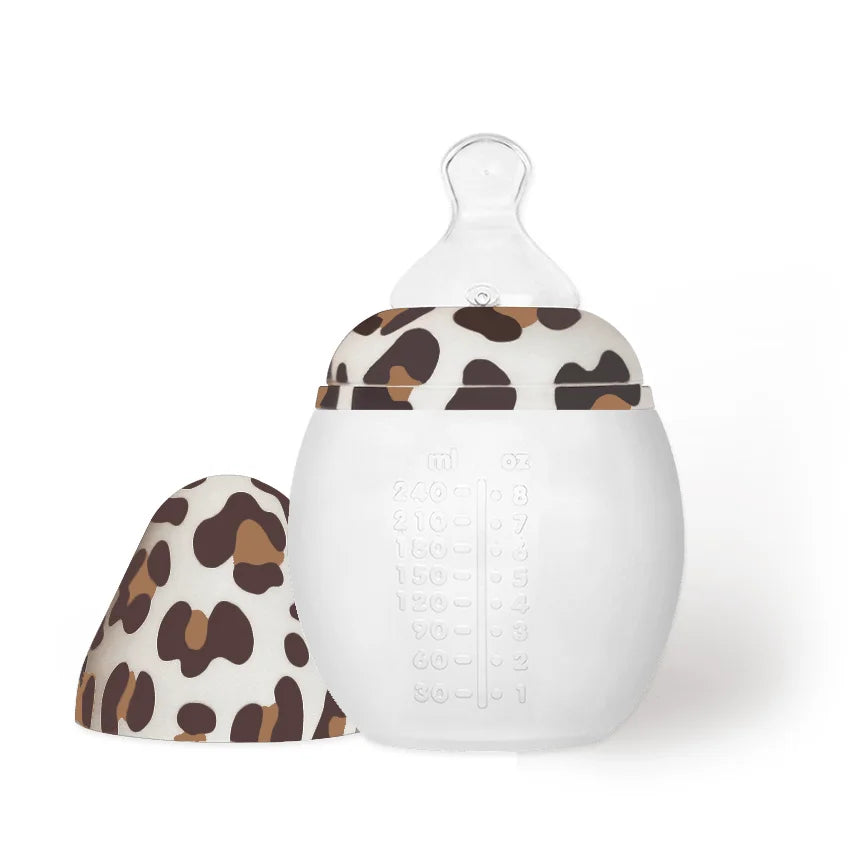Babyflasche Graouu 150 ml oder 240 ml mit Leopardenmuster-Deckel