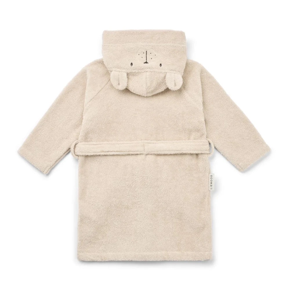 Beigehooded terrycloth bathrobe Bademantel LILY Sandy für Komfort und Stil