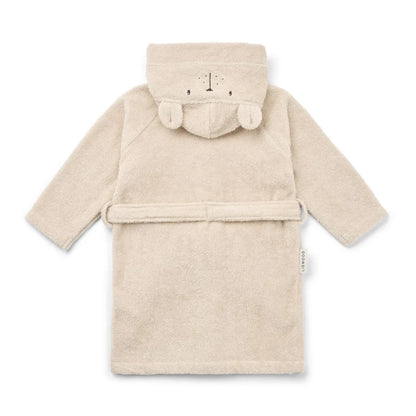 Beigehooded terrycloth bathrobe Bademantel LILY Sandy für Komfort und Stil